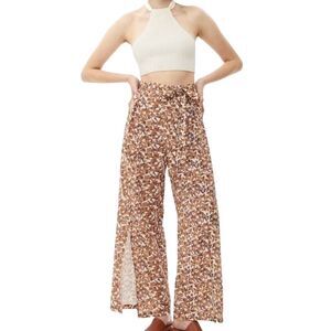 Cider Front Slit Wide Leg Pants Size Small